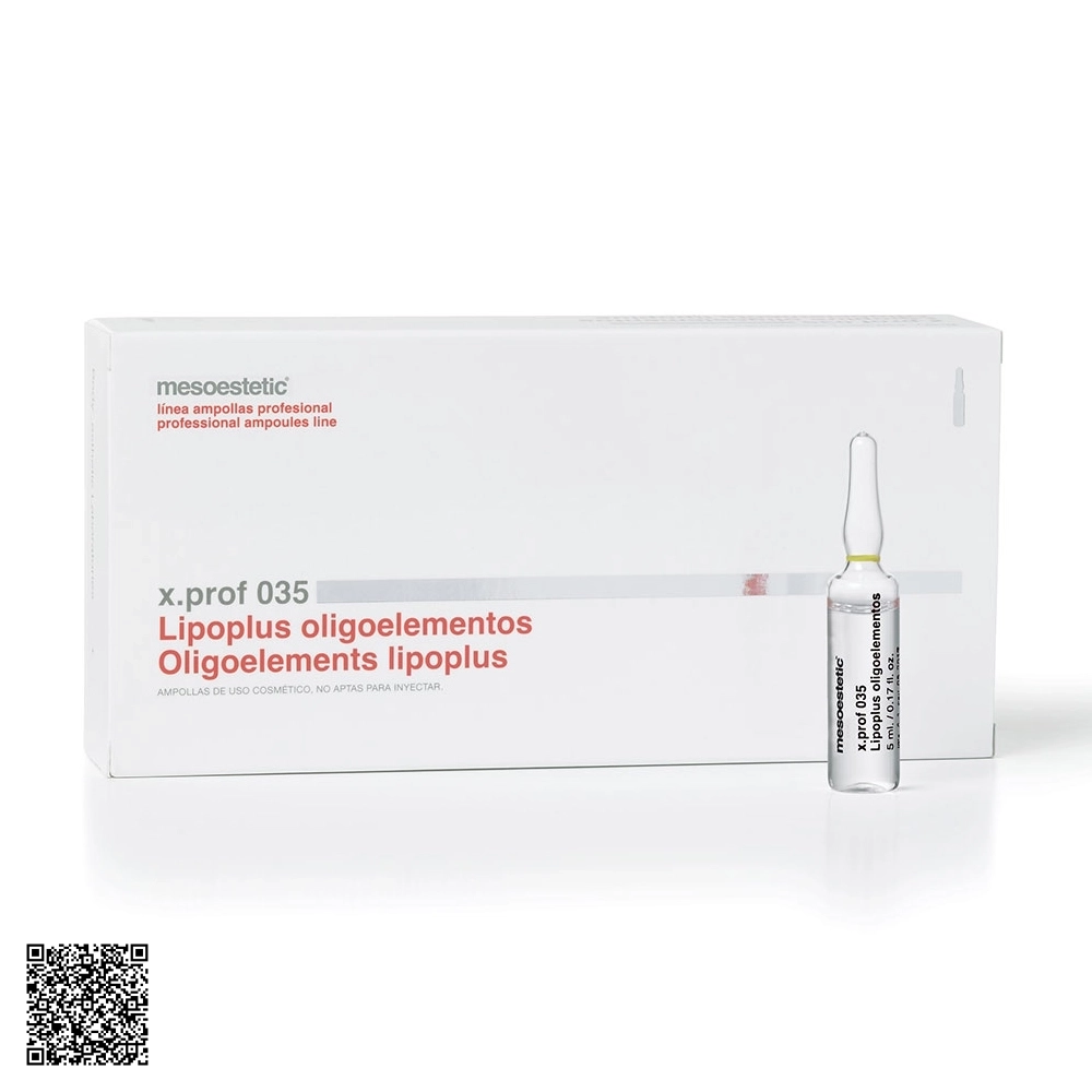 Tinh Chất Chống Oxy Hóa Phục Hồi Da Mesoestetic X.Prof 035 Oligoelements Lipoplus Từ Tây Ban Nha (20 Ống x 5ml)
