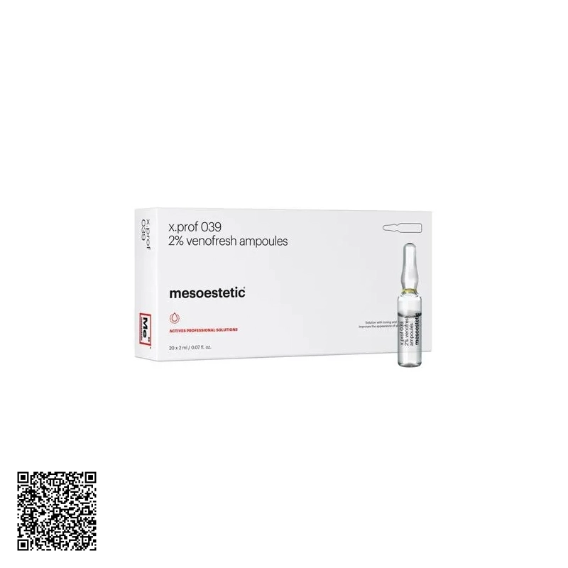 Tinh Chất Giảm Đỏ Kích Ứng Da Mesoestetic X.Prof 039 Venofresh Ampoules 2% Từ Tây Ban Nha (20 Ống x 2ml)