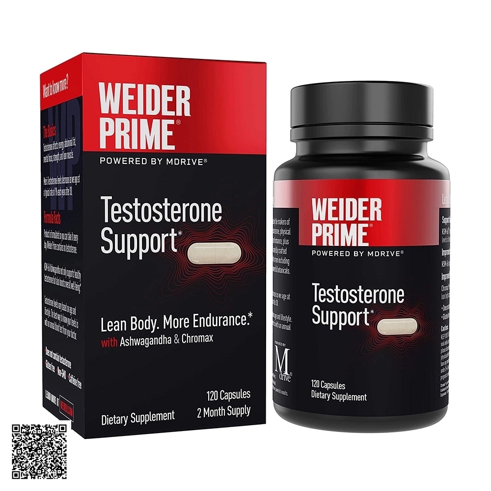 Viên Uống Tăng Cường Testosterone Cho Nam Giới Weider Prime Testosterone Support Từ Mỹ 120 Viên