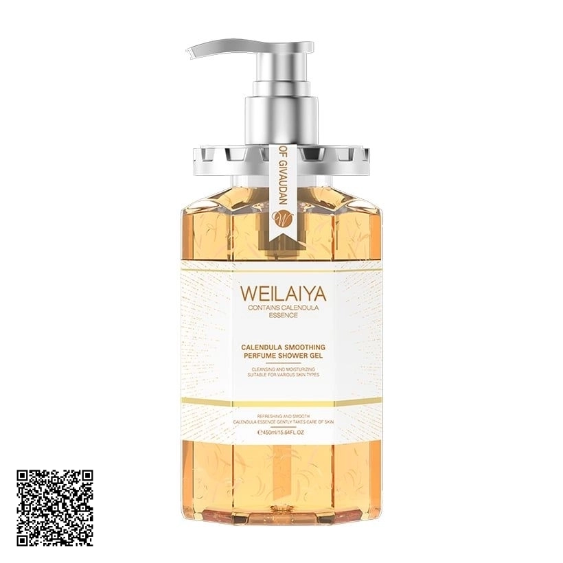 Sữa Tắm Trắng Da Weilaiya Calendula Smoothing Perfume Shower Gel Cánh Hoa Cúc Vạn Thọ 450ml
