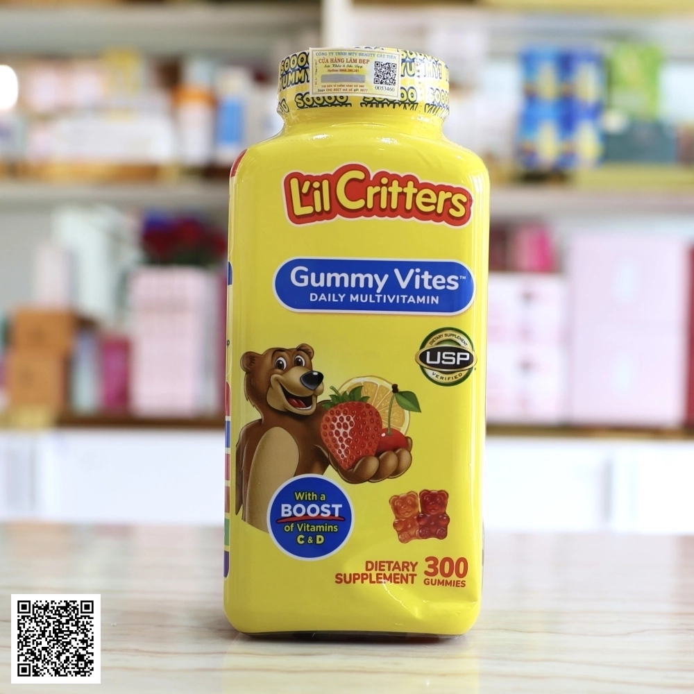 Kẹo Dẻo Bổ Sung Vitamin L’il Critters Gummy Vites Từ Mỹ 300 Viên
