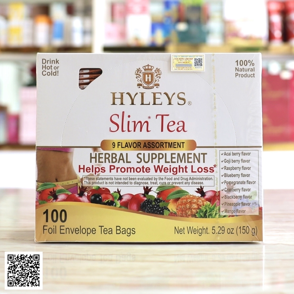 Trà Giảm Cân Hyleys Slim Tea Từ Mỹ 100 Gói