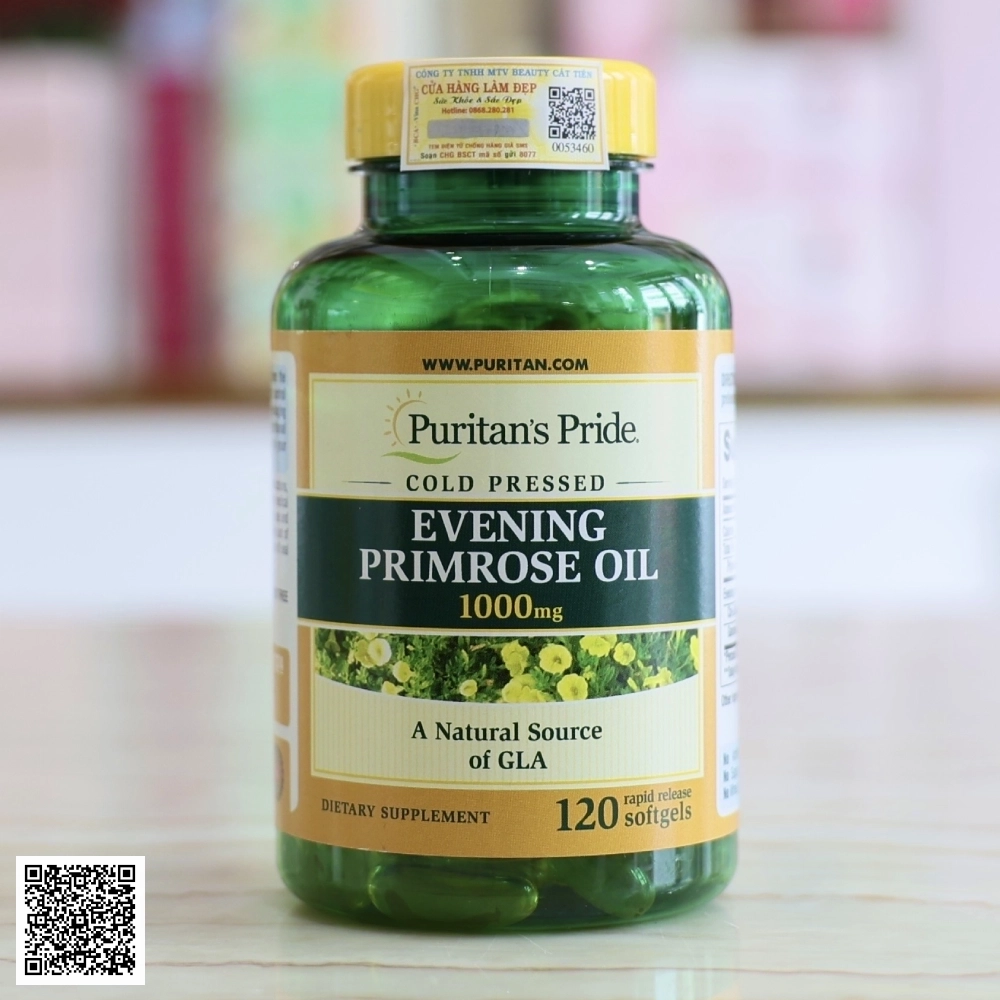 Viên Uống Tinh dầu hoa anh thảo Evening Primrose Oil 1300mg Từ Mỹ 120 Viên
