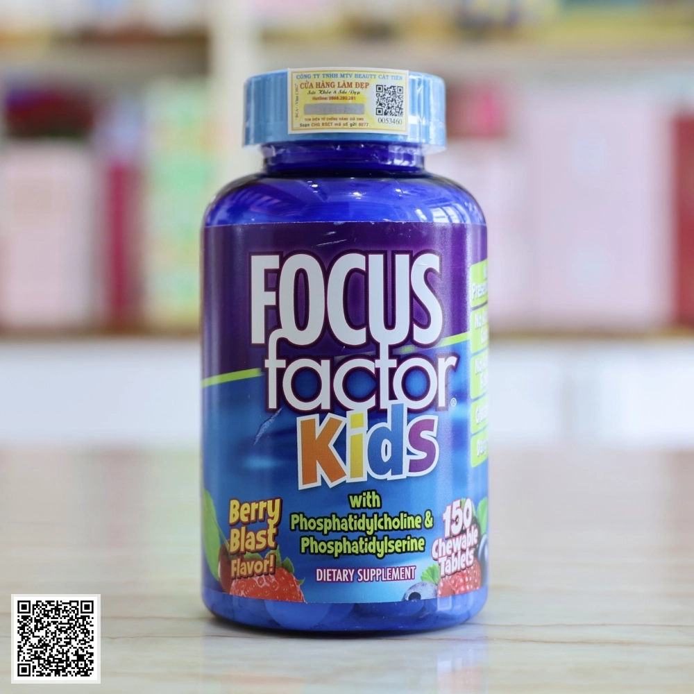 Kẹo Phát Triển Trí Não Cho Bé Focus Factor Kids Từ Mỹ 150 Viên