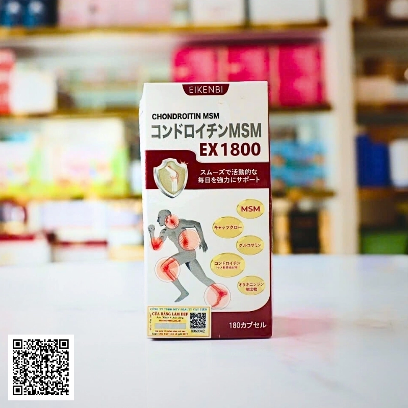 Viên Uống Xương Khớp Sụn Cá Mập Chondroitin MSM Ex1800 Eikenbi