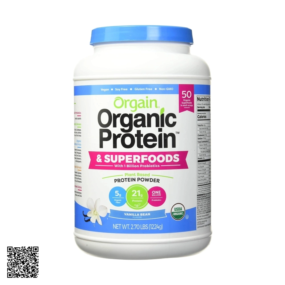 Bột Protein Hữu Cơ Orgain Organic Protein Từ Mỹ 1224g