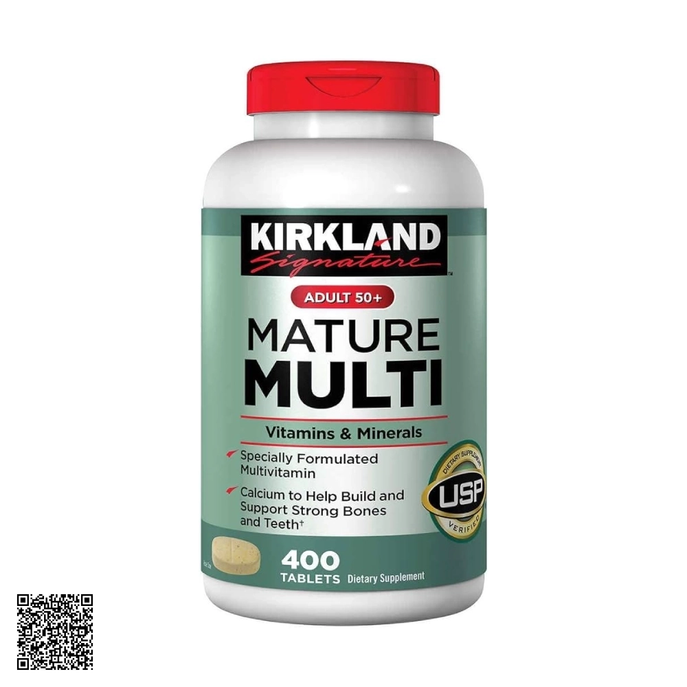 Viên Uống Vitamin Cho Người Trên 50 tuổi Kirkland Mature Multi Adult 50+ Từ Mỹ 400 Viên