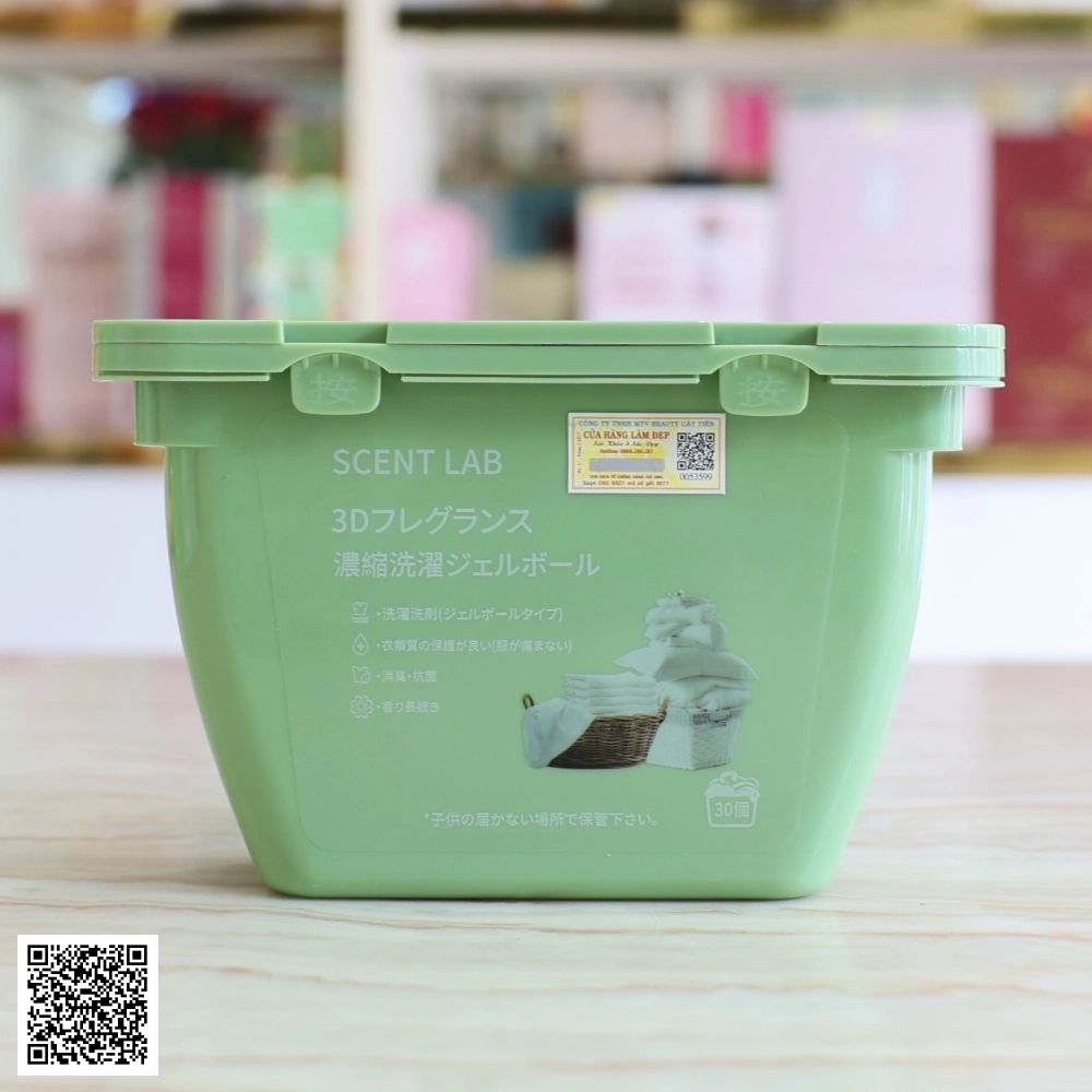 Viên Giặt Scent Lab Công Thức Kháng Khuẩn Hộp 30 Viên