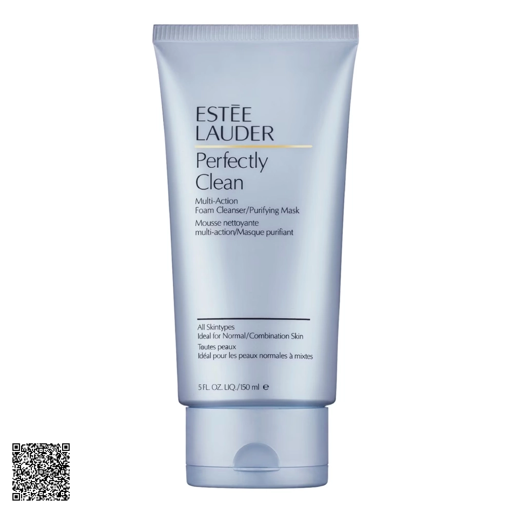 Sữa Rửa Mặt & Mặt Nạ Thanh Lọc Da 2in1 Estee Lauder Perfectly Clean Multi-Action Foam Cleanser/Purifying Mask Từ Mỹ 150ml