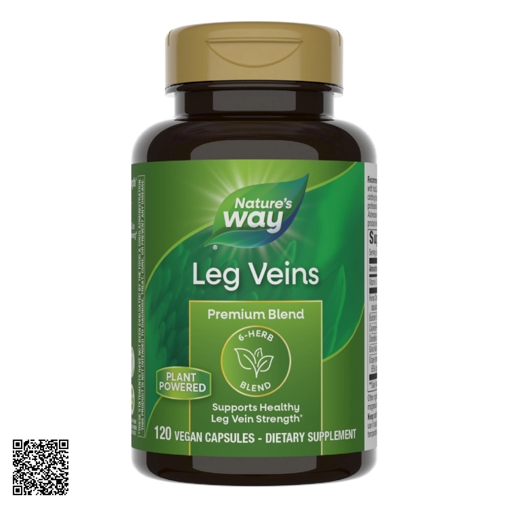 Viên Uống Giảm Suy Giãn Tĩnh Mạch Nature’s Way Leg Veins Từ Mỹ 120 Viên