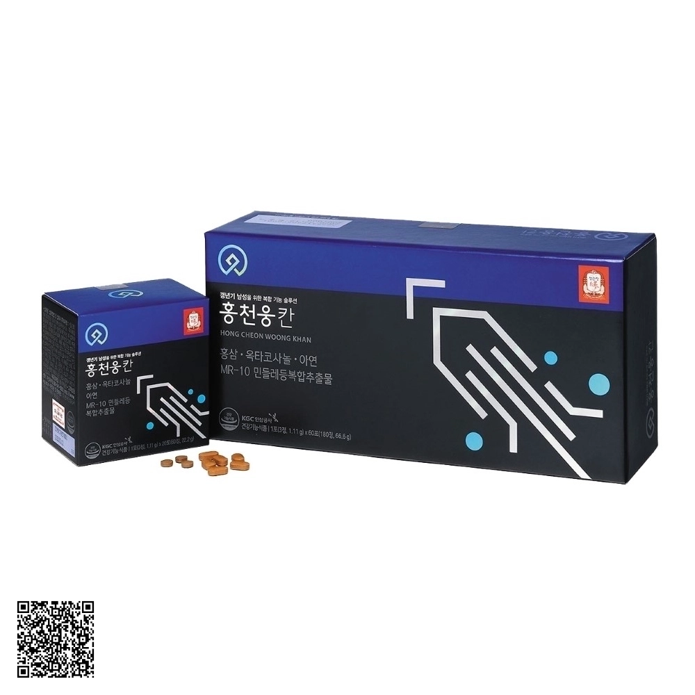 Viên Hồng Sâm Dành Cho Nam Giới KGC Jung Kwan Jang Hong Cheon Woong Khan 180 Viên