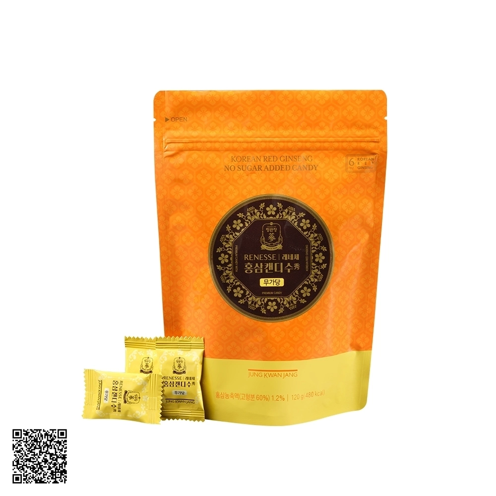 Kẹo Hồng Sâm Không Đường KGC Jung Kwan Jang Từ Hàn Quốc 120g