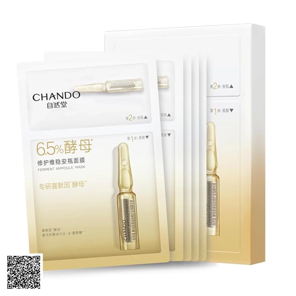 Mặt Nạ 2 Bước Phục Hồi Da Và Giảm Mẩn Đỏ Chando Ferment Repairing Ampoule Mask (1,5ml + 33ml) x 5 Miếng