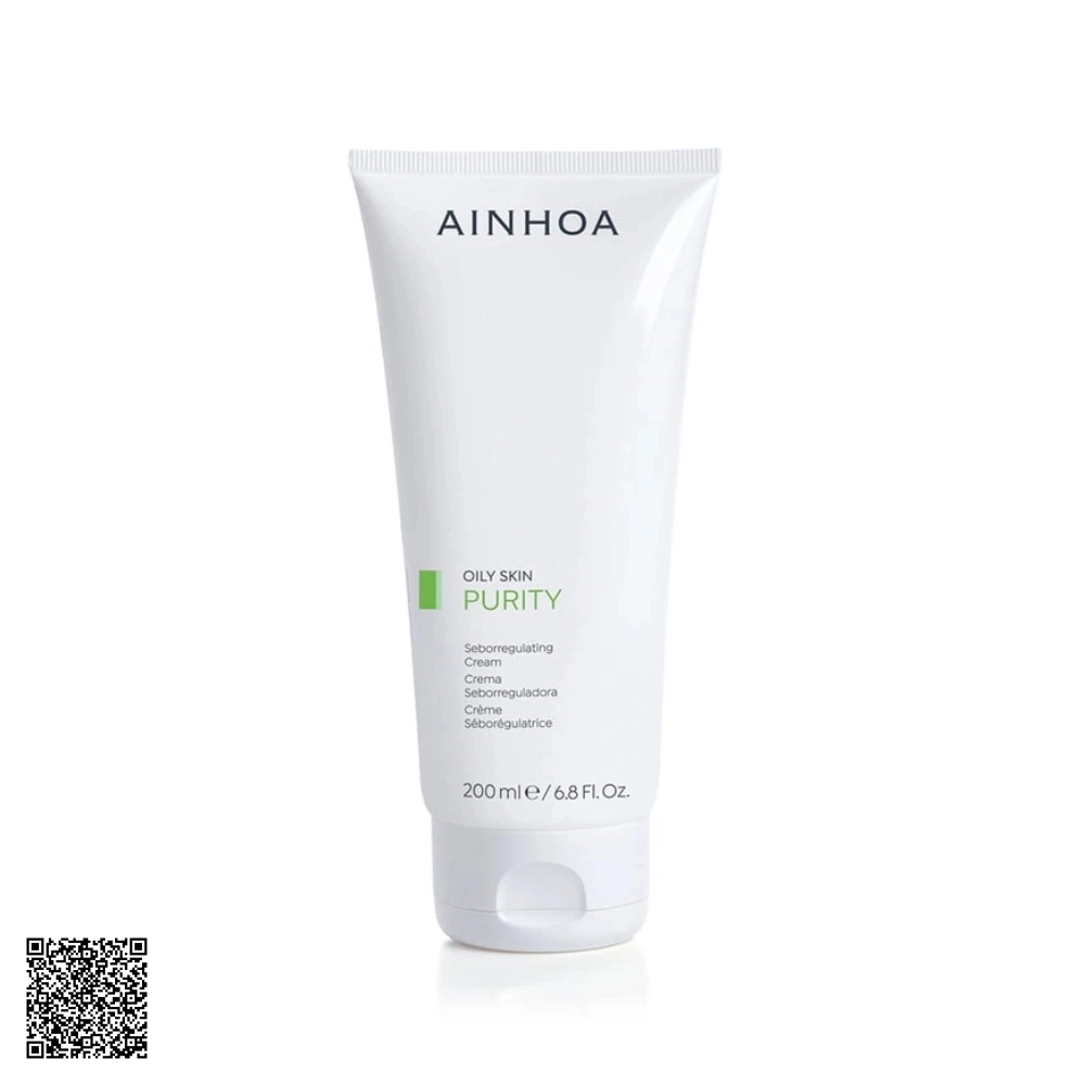 Kem Giảm Mụn, Kiềm Dầu, Se Khít Lỗ Chân Lông Ainhoa Purity Seborregulating Cream Từ Tây Ban Nha 200ml