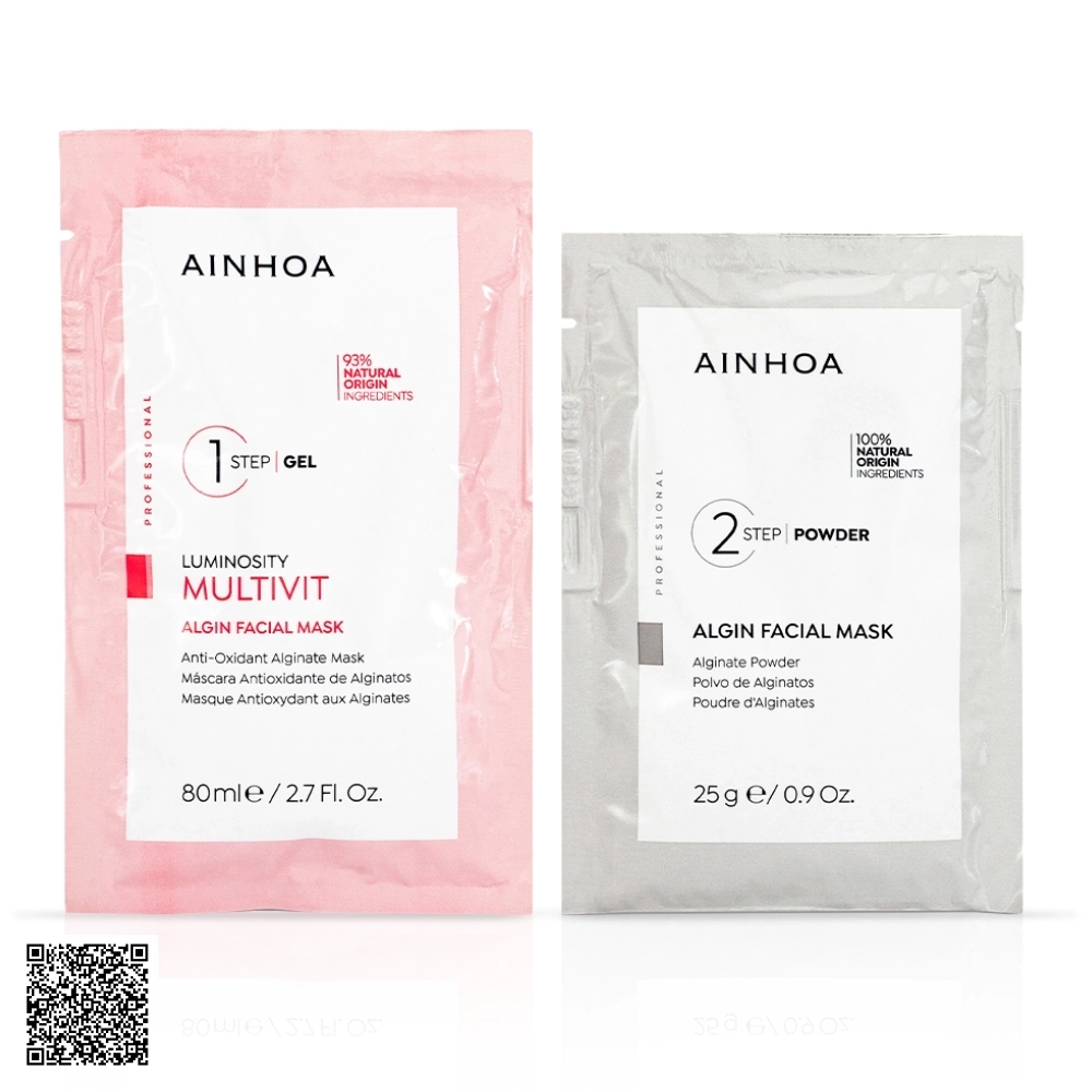 Mặt Nạ Tảo Hỗ Trợ Ngừa Lão Hóa Ainhoa Multivit Alginate Antioxidant Mask + Powder + Algin Facial Mask (80ml + 25g)