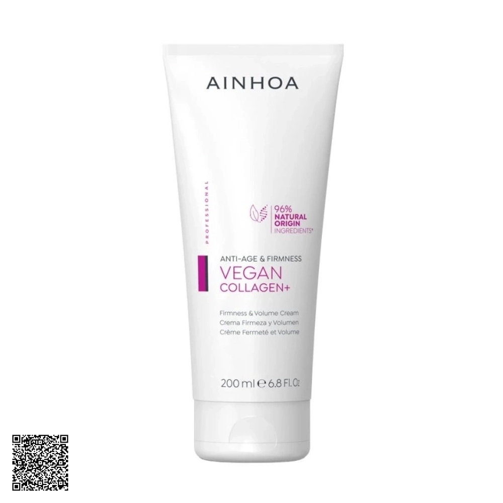 Kem Làm Săn Chắc Da, Hỗ Trợ Ngừa Lão Hóa Ainhoa Vegan Collagen Fimness & Volume Cream Từ Tây Ban Nha 200ml