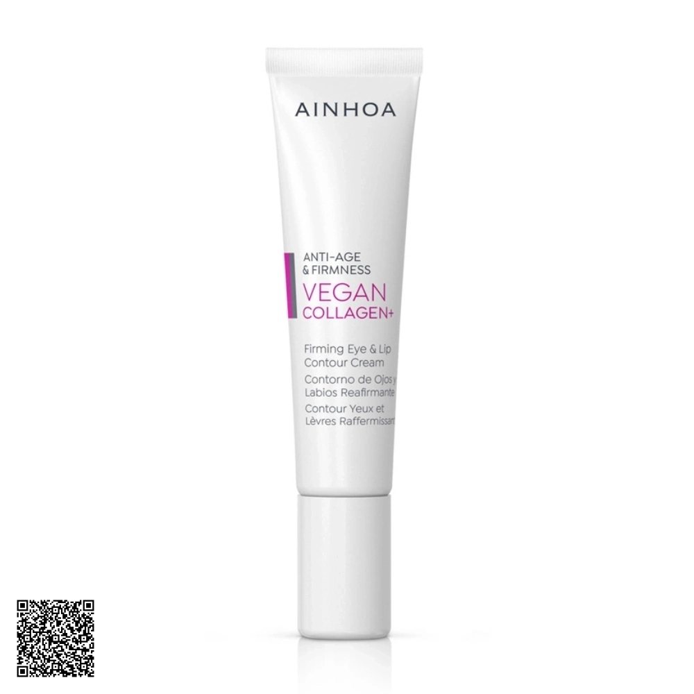 Kem Hỗ Trợ Ngừa Lão Hóa Mắt Và Môi Ainhoa Vegan Collagen+ Firming Eye & Lip Contour Cream Từ Tây Ban Nha 15ml