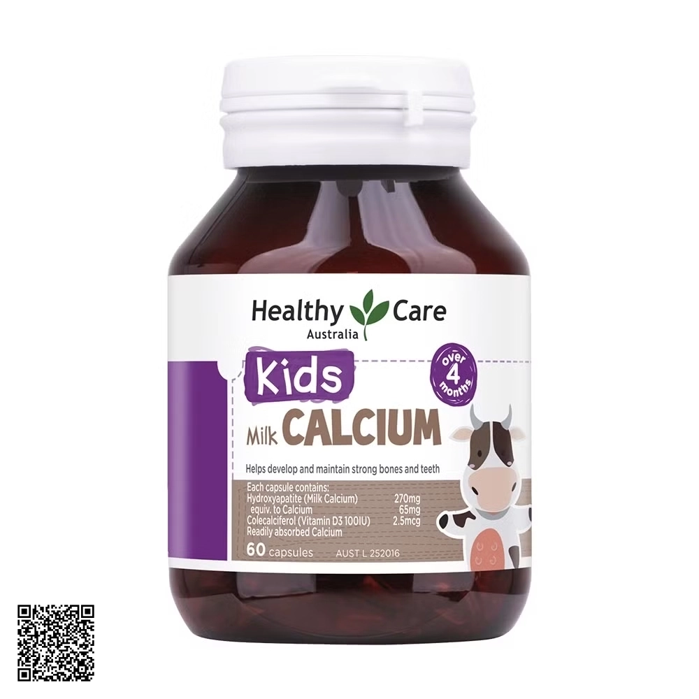 Viên Sữa Canxi Cho Bé Milk Calcium Healthy Care Từ Úc 60 Viên