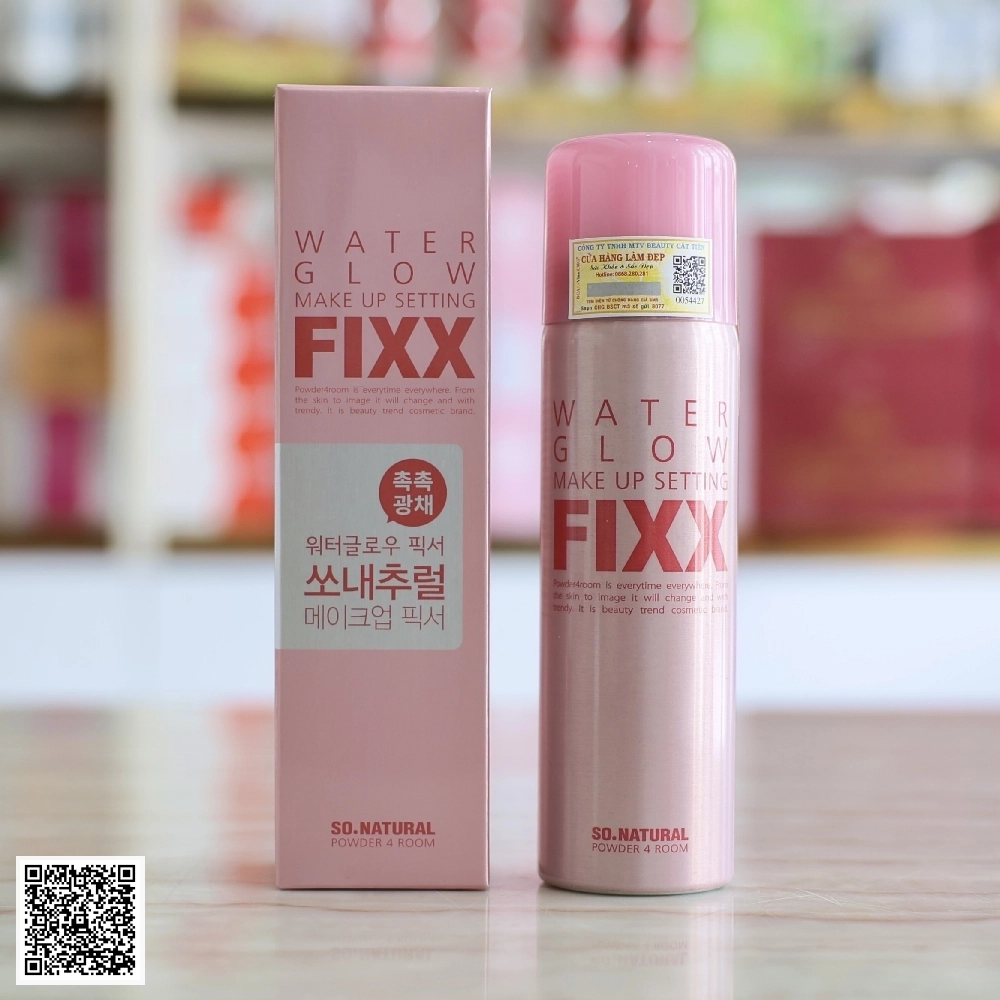 Xịt Dưỡng Nền So.Natural Water Glow Make Up Setting Fixx Từ Hàn Quốc 75ml