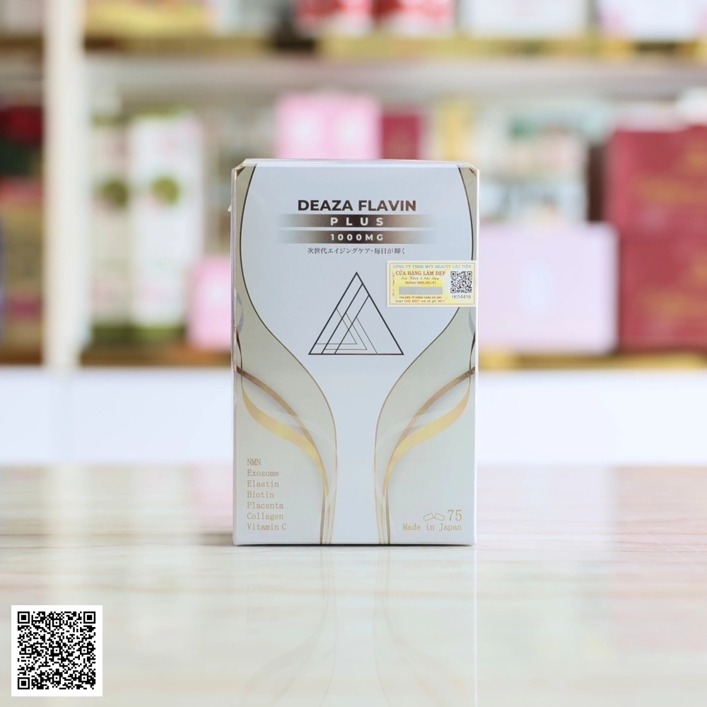 Viên Uống Chăm Sóc Sức Khỏe Làm Đẹp Deaza Flavin Plus 1000mg Từ Nhật Bản 75 Viên