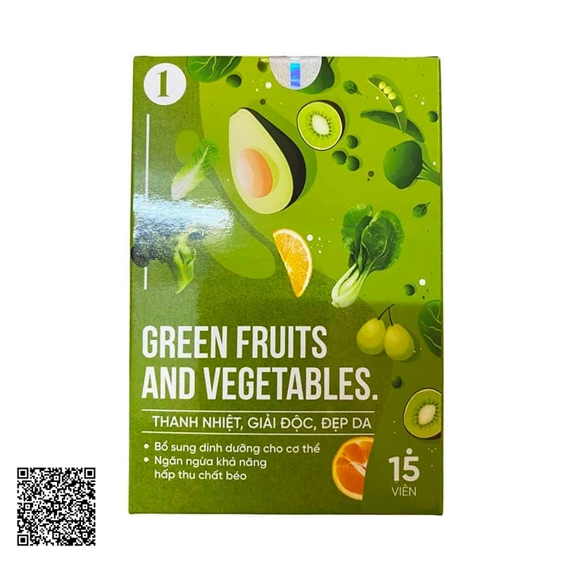 Viên Uống Detox Rau Củ Slimming Care Green Fruits And Vegetables Thanh Nhiệt, Giải Độc, Đẹp Da Từ Việt Nam 15 Viên