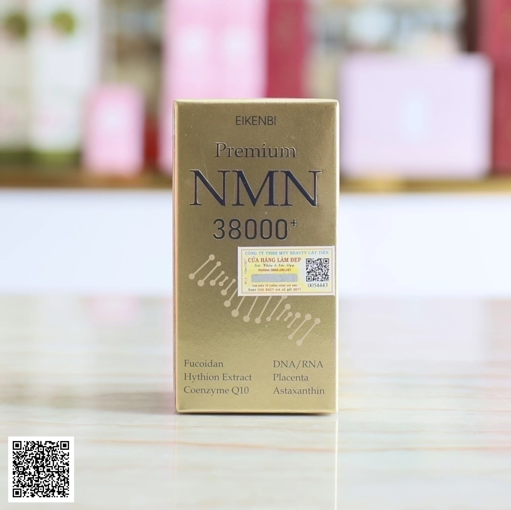 Viên Uống Trẻ Hoá Và Nâng Cao Sức Khoẻ Premium NMN 38000+ Eikenbi Từ Nhật Bản 90 Viên