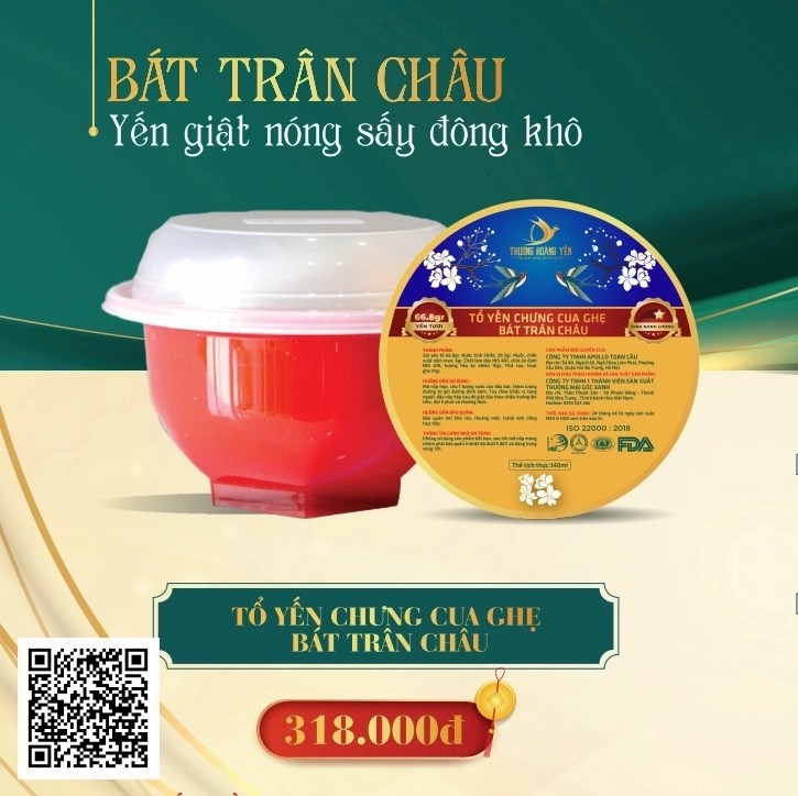 Tổ Yến Chưng Cua Ghẹ - Bát Trân Châu