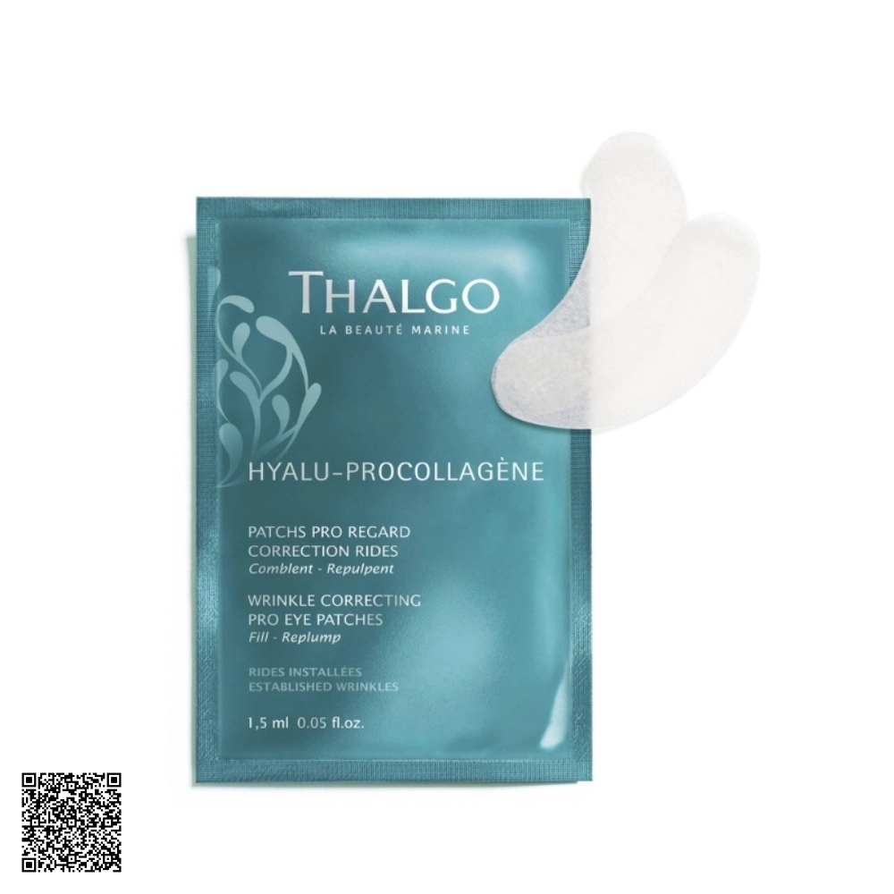 Mặt Nạ Làm Đầy Nếp Nhăn Vùng Mắt Thalgo Wrinkle Correcting Pro Eye Patches Hộp 16 Miếng