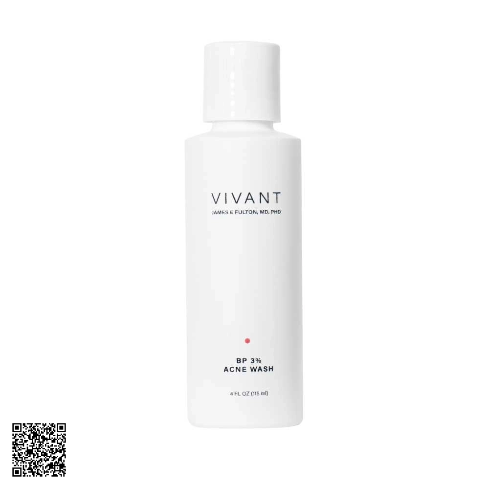 Sữa Rửa Mặt Giảm Mụn Vivant Skincare BP 3% Acne Wash 115ml