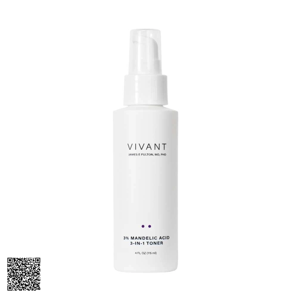 Toner Làm Sạch Thu Nhỏ Lỗ Chân Lông Vivant Skincare 3% Mandelic Acid 3-in-1 Toner 115ml