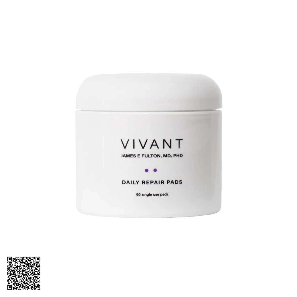 Bông Làm Sạch Kháng Viêm Se Khít Lỗ Chân Lông Vivant Skincare Daily Repair Pads 60 Miếng