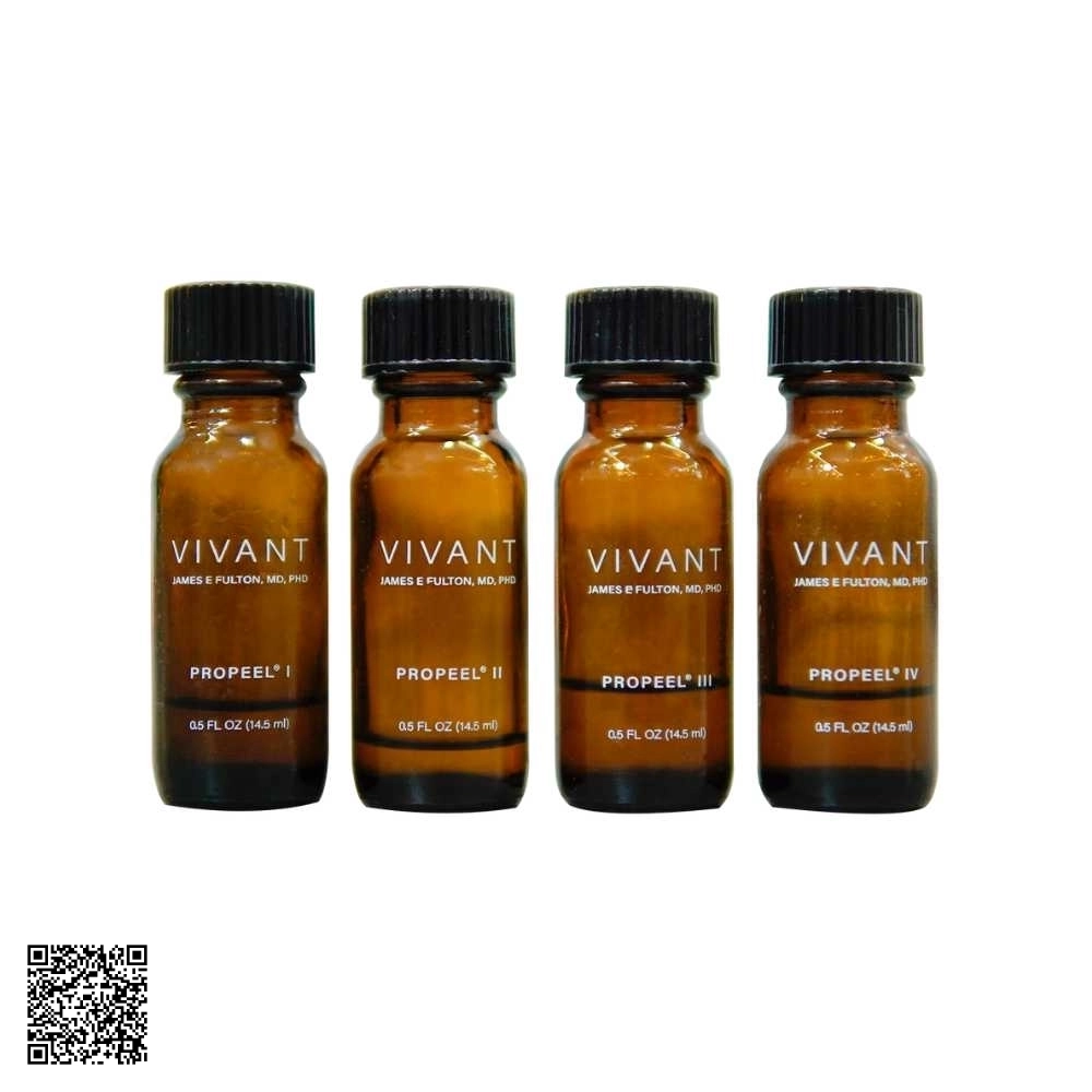 Bộ Peel Da Độ Sâu Trung Bình 4 Bước Vivant Skincar Propeel (4 Lọ x 14.5ml)