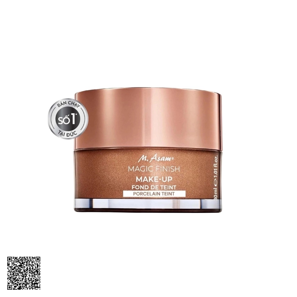 Kem Nền Mây 4 Trong 1 Tone Sáng M. Asam Magic Finish Make-up Mousse Porcelain Teint 30ml