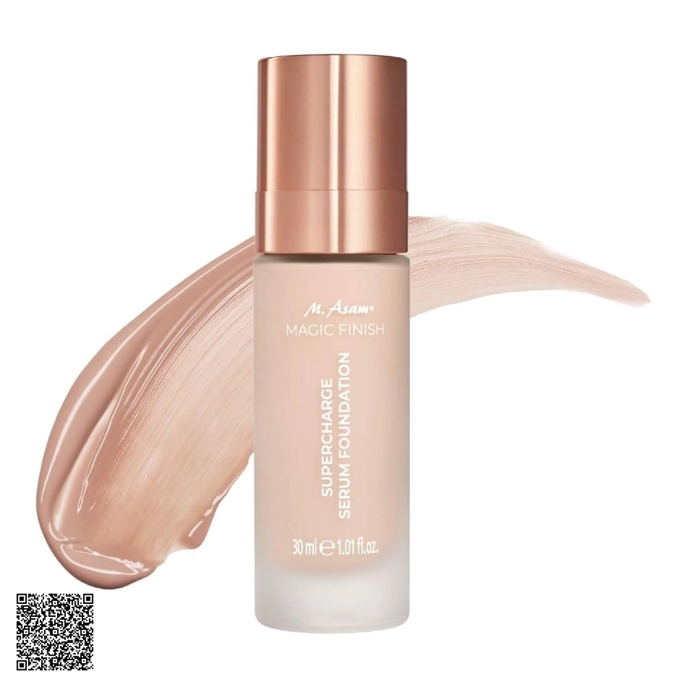 Kem Nền Che Phủ Hoàn Hảo Và Làm Săn Chắc Da Tone Sáng Ánh Hồng M. Asam Magic Finish Supercharge Serum Foundation 180 Rose Fair 30ml