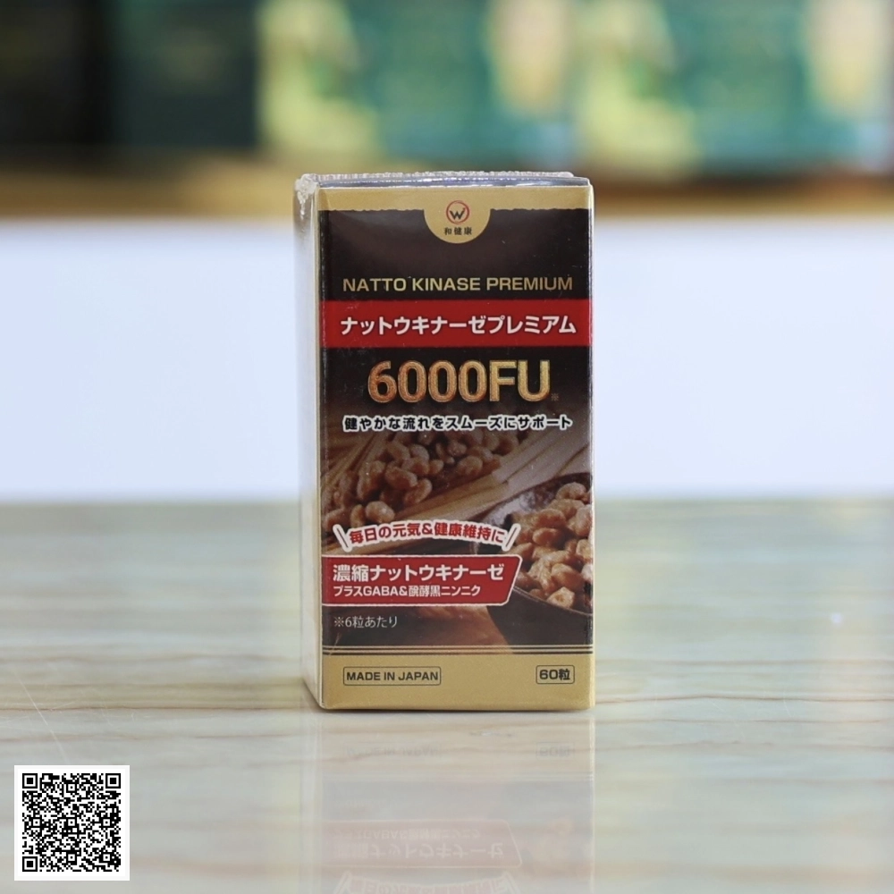 Viên Uống Hỗ Trợ Chống Đột Quỵ Natto Kinase Premium 6000FU Từ Nhật Bản 60 Viên