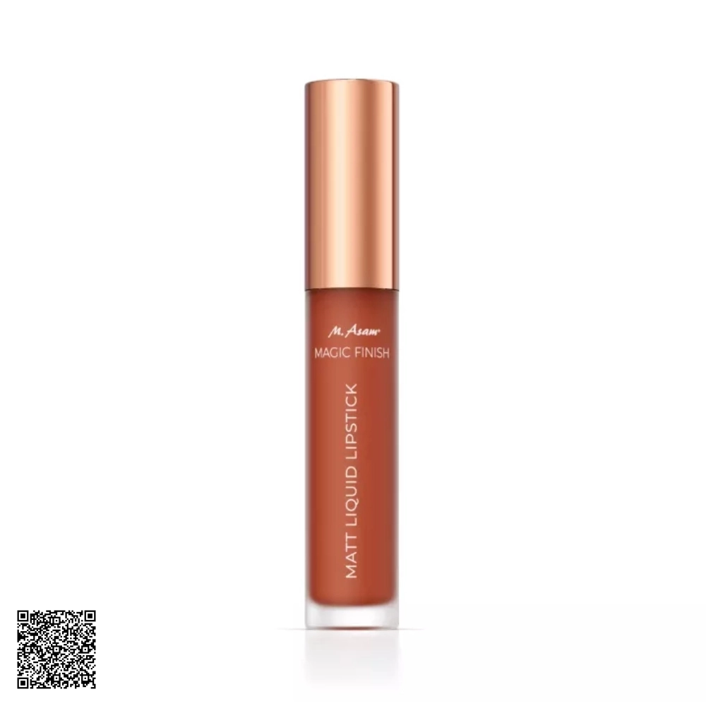 Son Kem Lì Mịn Môi Và Bền Màu Cam Đất M. Asam Magic Finish Matt Lidquid Lipstick Chestnut 4ml