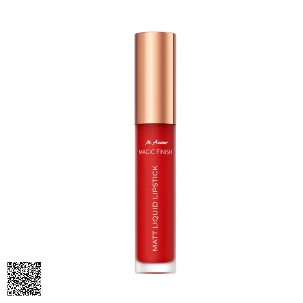 Son Kem Lì Mịn Môi Và Bền Màu Đỏ Cherry M. Asam Magic Finish Matt Lidquid Lipstick Cherry 4ml