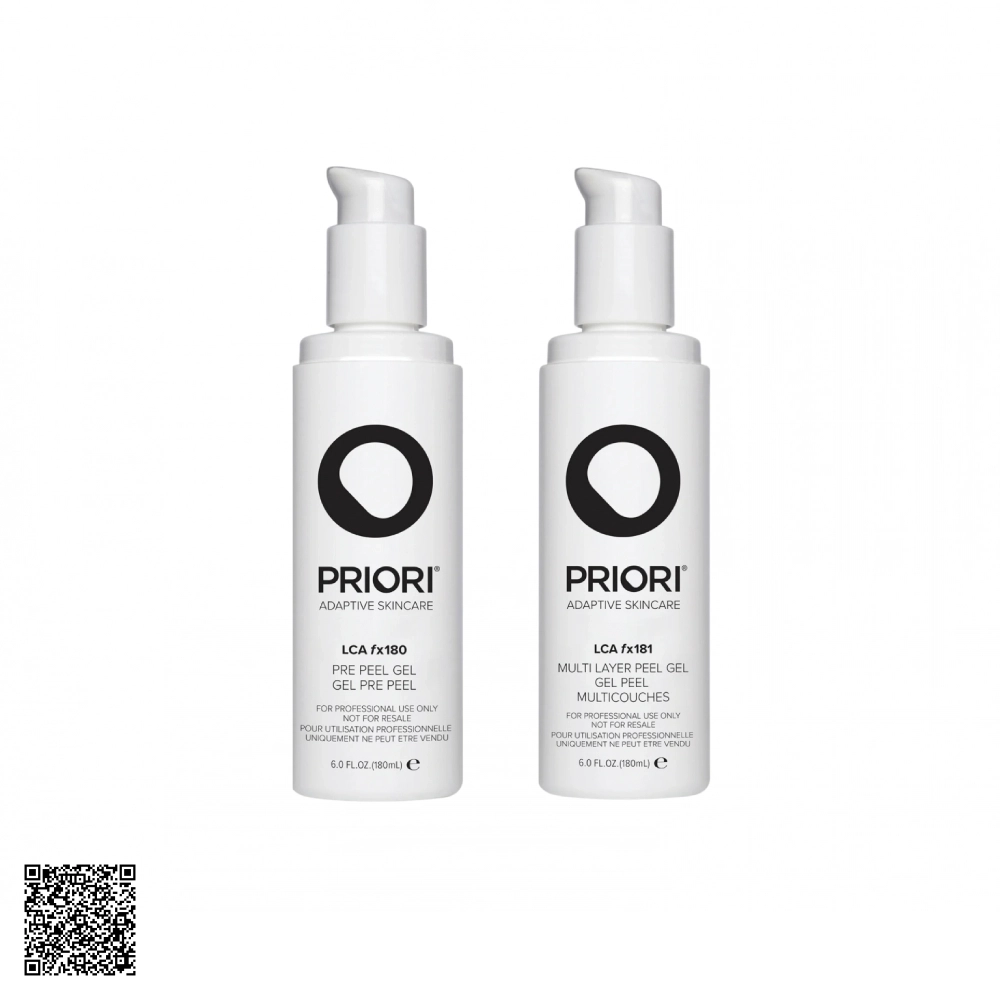 Bộ Sản Phẩm Peel Da Tại Nhà PRIORI LCA Fx180 Pre Peel Gel + PRIORI LCA Fx181 Multi Layer Peel Gel (180ml + 180ml)