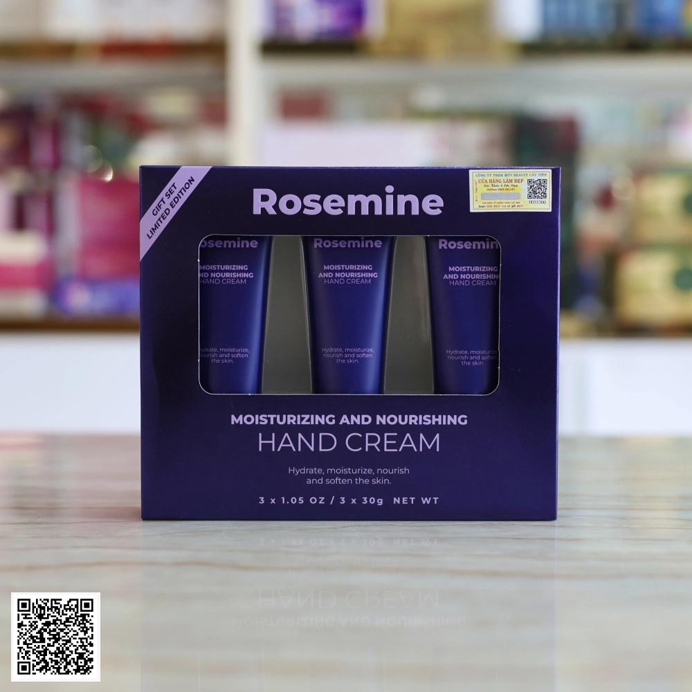 Set Kem Tay Rosemine Dưỡng Ẩm Bảo Vệ Và Nuôi Dưỡng Da Tay (30g x 3 Tuýp)