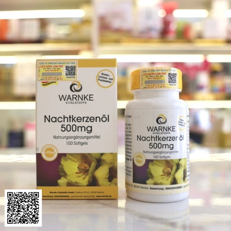 Tinh Dầu Hoa Anh Thảo Warnke Nachtkerzenol 500mg Của Đức 60 viên