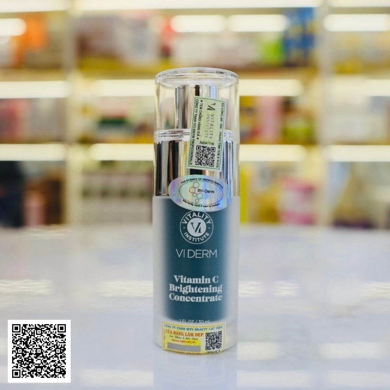 Tinh Chất Làm Sáng Khỏe Da VI Derm Vitamin C Brightening Concentrate Của Mỹ 30ml