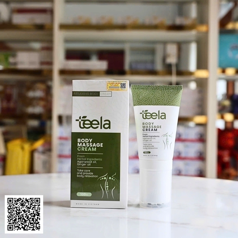 Teela Massage Body Cream Kem Thoa  Xương Khớp Cổ Vai Gáy Tuýp 100ml