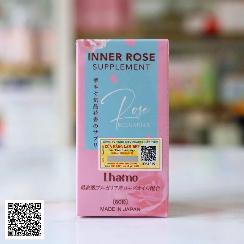 Inner Rose Supplement Lhamo Viên Uống Thơm Cơ Thể Nhật Bản Hộp 60 Viên