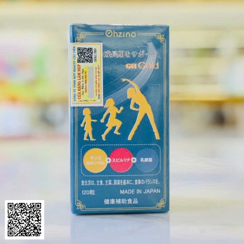Viên Uống Ohzino Hỗ Trợ Tăng Chiều Cao GH Gold Nhật Bản 120 Viên