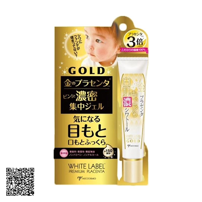 Gel Miccosmo White Label Premium Placenta Rich Gold Gel Dưỡng Vùng Mắt 30g Từ Nhật Bản