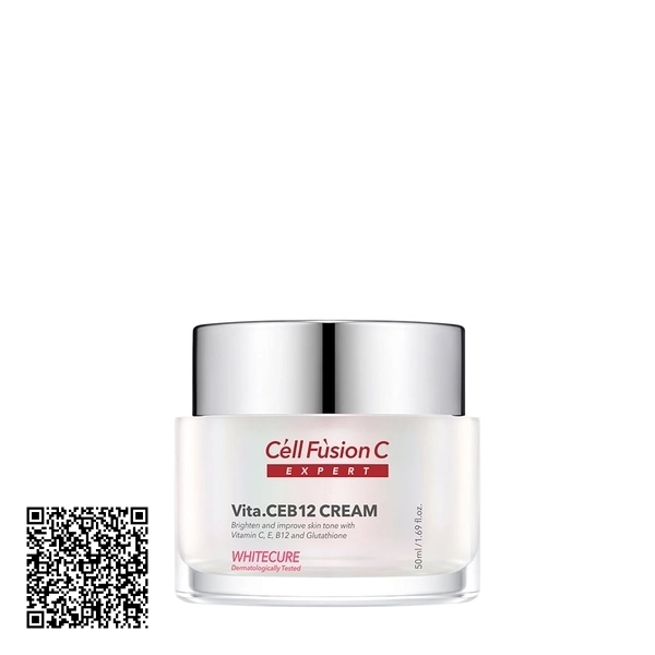 Kem Dưỡng Trắng Mờ Thâm & Sáng Da Đều Màu Cell Fusion C Expert Whitecure Vita.CEB12 Cream từ Hàn Quốc 50ml