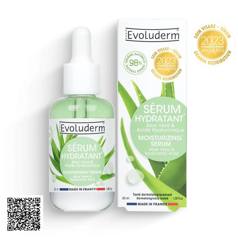 Tinh Chất Evoluderm Serum Hydratant Và Anti-Age Cấp Ẩm Sâu Và Trẻ Hóa Da 30ml từ Pháp