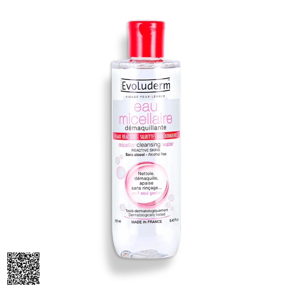 Nước Tẩy Trang Evoluderm Micellar Cleansing Water Cho Da Mẫn Cảm 250ml từ Pháp