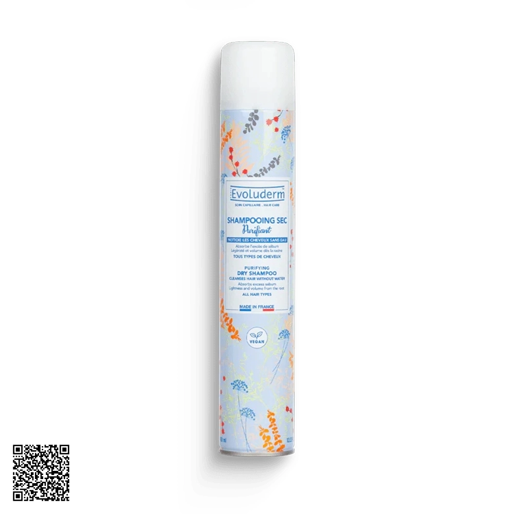 Xịt Gội Khô Evoluderm Shampooing Sec Purifiant 400ml từ Pháp