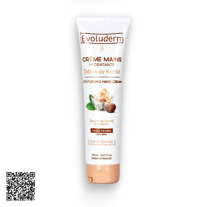 Kem Dưỡng Evoluderm Dưỡng Da Tay Bơ Hạt Mỡ 150ml từ Pháp